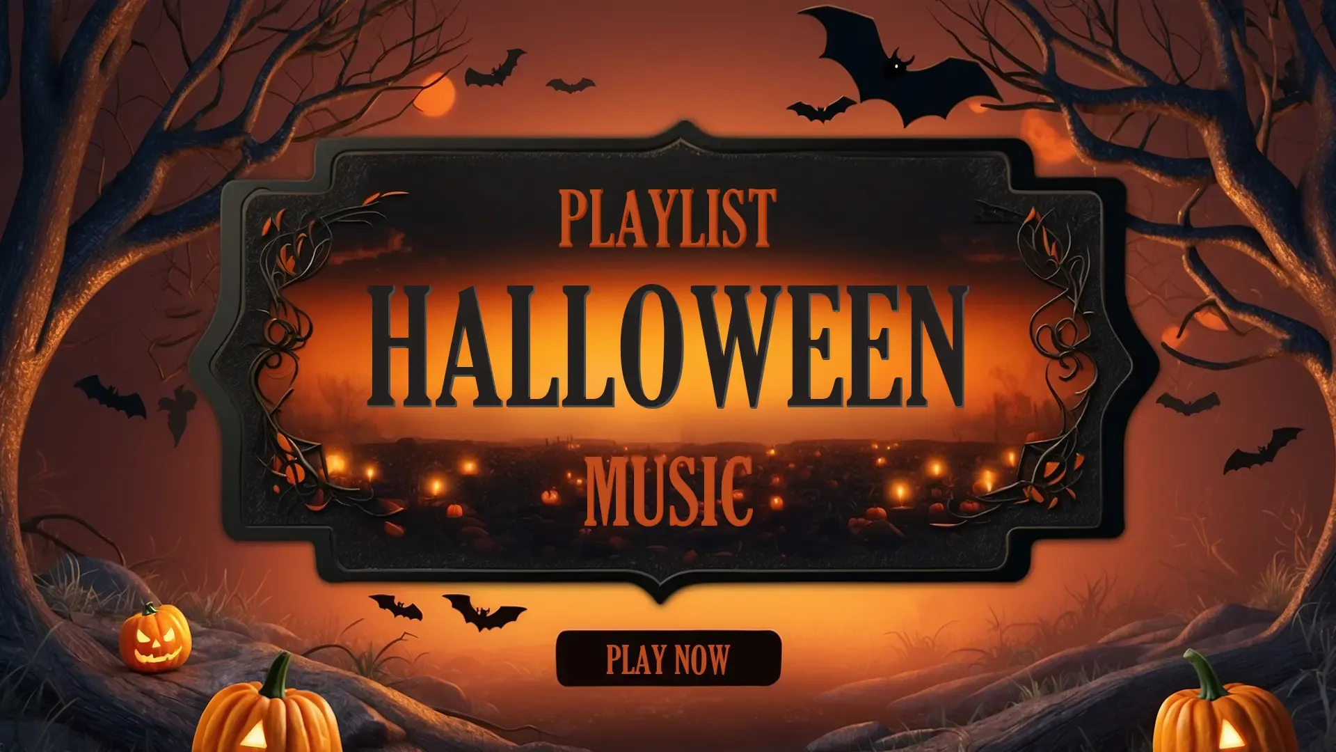 Play Now Halloween Tunes Card Template image